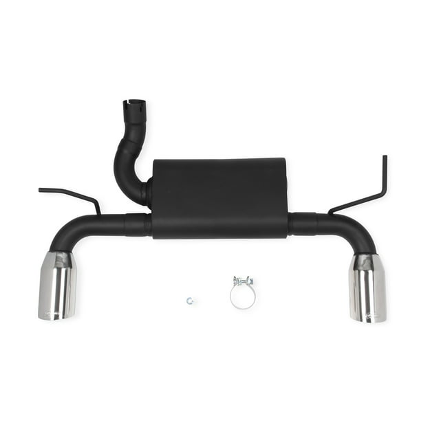 07-17 Jeep Wrangler Powder Coated Black  Rear Exhaust Muffler with Hangers fits